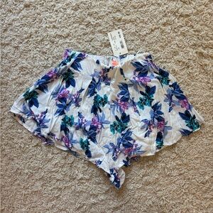 NWT Floral Mini Skort - Blue and Purple